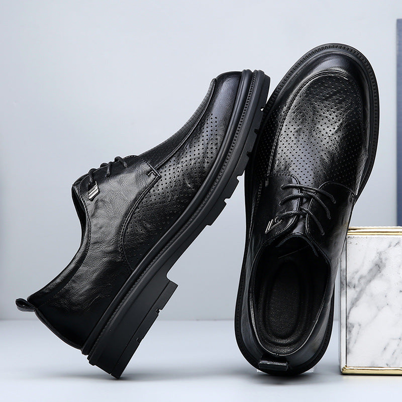 Herren Elegante Schnürschuhe mit rutschfester Sohle und atmungsaktivem Obermaterial EB