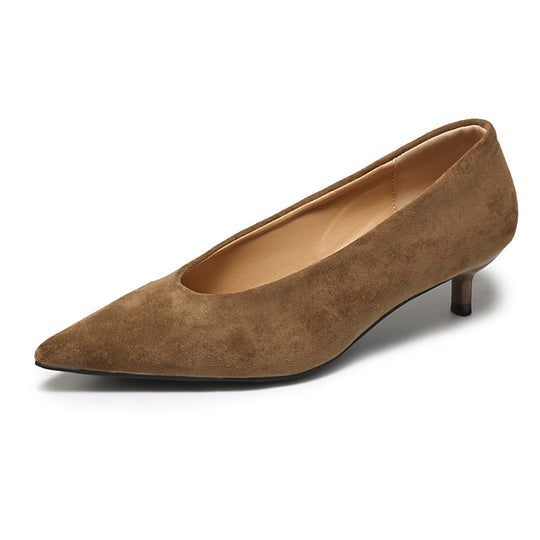 Damen Elegante Pumps aus hochwertigem Veloursleder mit geschmeidiger Form EB