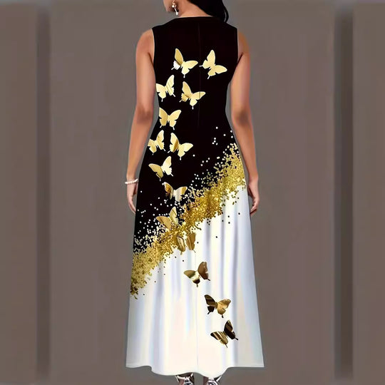 Damen Maxikleid mit floralem Motiv und praktischen Taschen EB