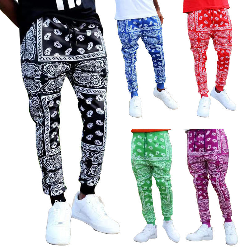 Herren Cargo-Jogginghose im extravaganten Paisley-Muster EB