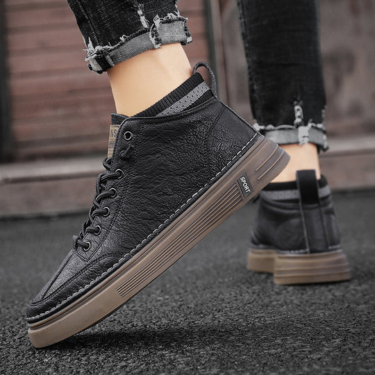 Herren Hochwertige und bequeme Leder Sneakers EB
