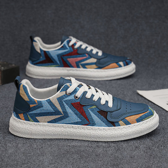 Damen Modische Sneakers mit einzigartigem Chevron-Design EB