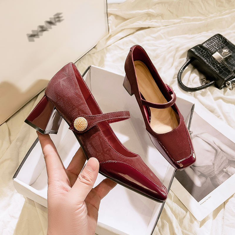 Damen elegante Slingback Ballerinas mit modischem Riemen EB