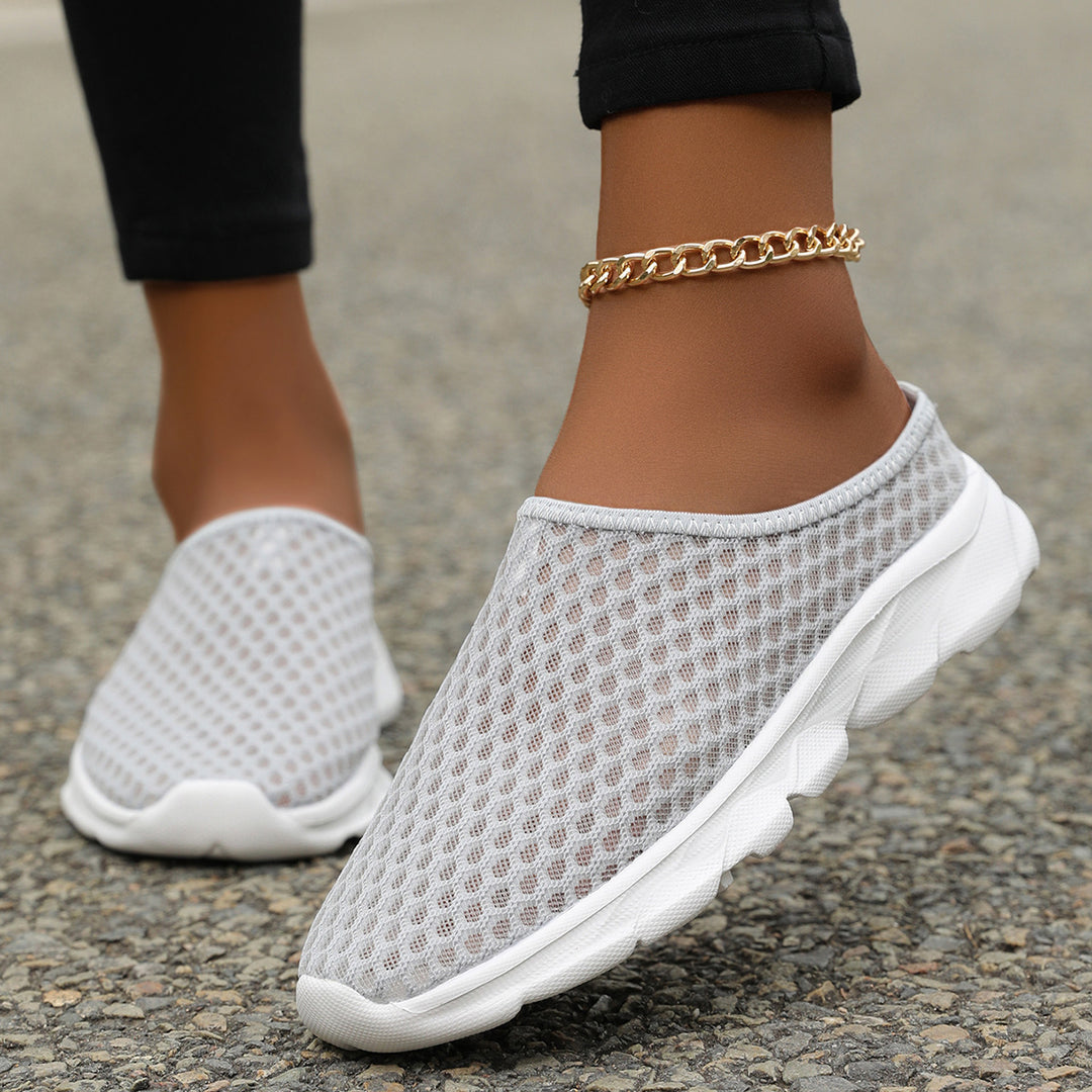 Damen Atmungsaktive Slip-On Sport-Schuhe mit flexiblem Netzdesign EB