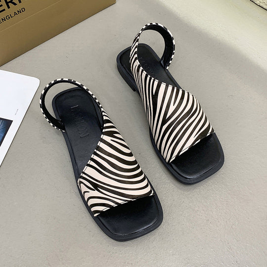 Damen Sandalen mit modischem Denim-Design und komfortablem Fußbett EB