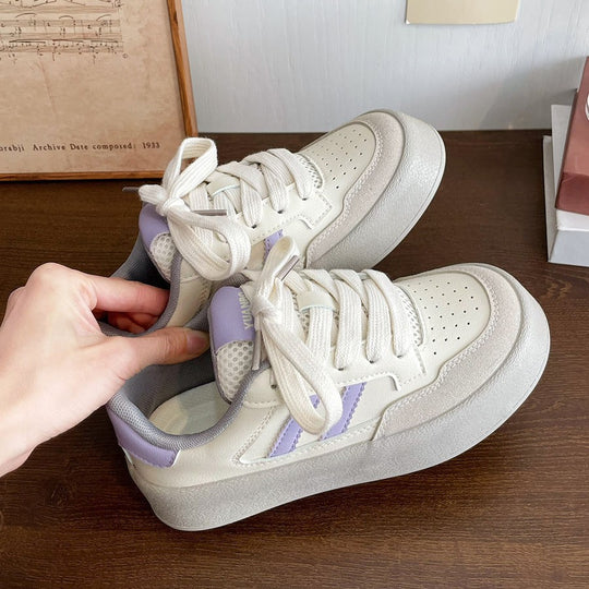Damen Sportliche Sneakers mit dickem Profil und atmungsaktiver Obermaterialkombination EB