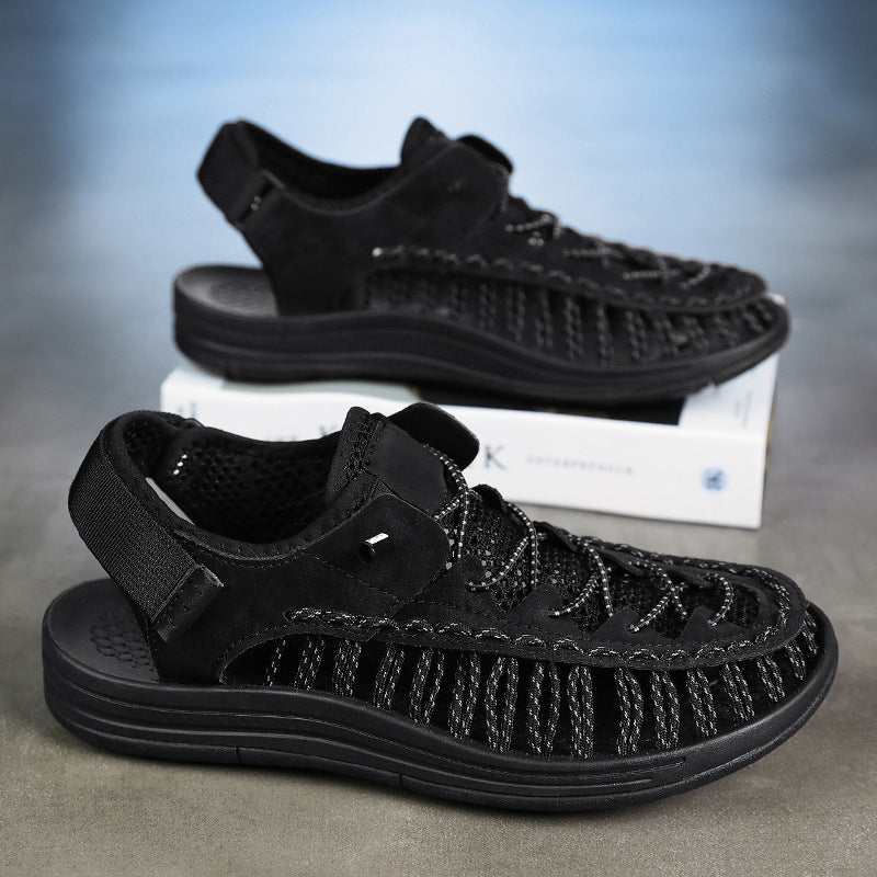 Damen Sportliche Freizeitsandalen mit atmungsaktiver Oberflächenstruktur und rutschfester Sohle EB