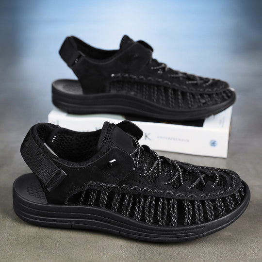 Damen Sportliche Freizeitsandalen mit atmungsaktiver Oberflächenstruktur und rutschfester Sohle EB