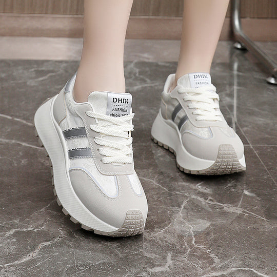 Damen modische Sneakers mit verstärktem Sohlenprofil und atmungsaktivem Obermaterial EB