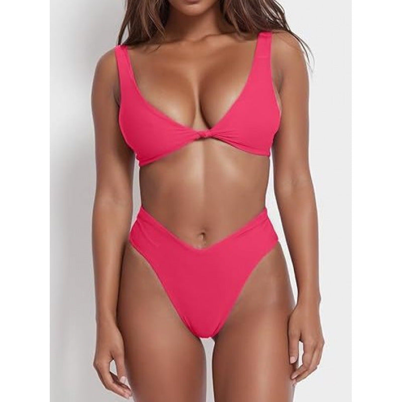 Damen Hochtaillierter Bikini mit verstellbaren Trägern EB