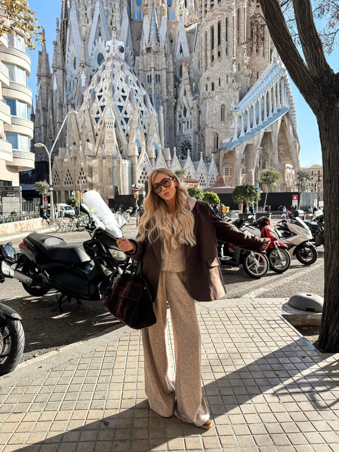 Damen eleganter Fleece-Jumpsuit mit hohem Kragen und durchgehendem Reißverschluss EB