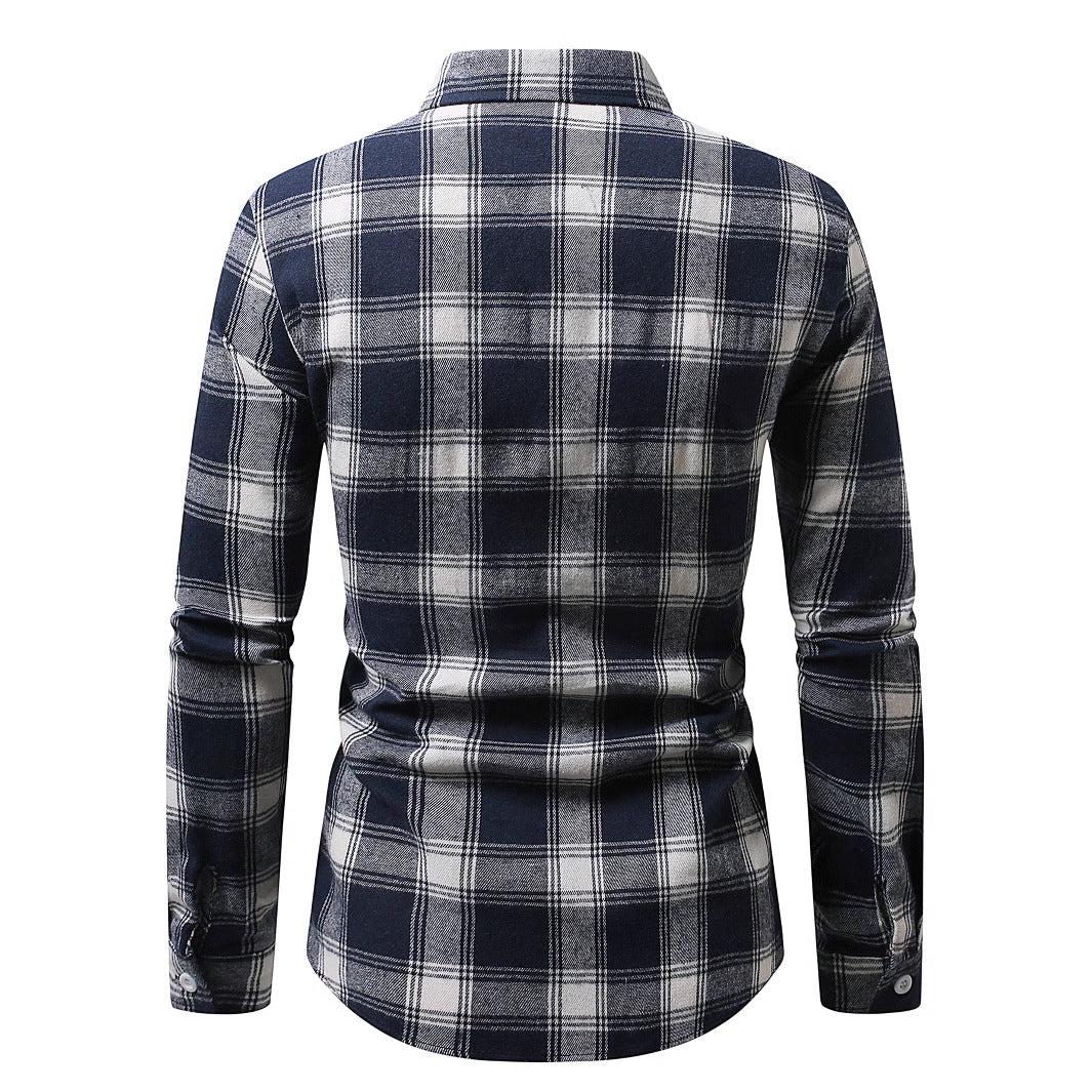 Herren Flanellhemd mit klassischem Karomuster EB