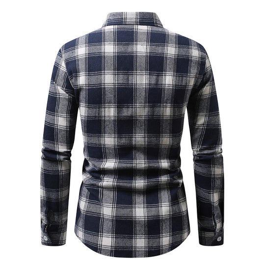 Herren Flanellhemd mit klassischem Karomuster EB