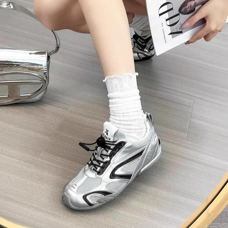 Damen Sportliche Sneakers mit innovativem Schnürsystem und atmungsaktiver Sohle EB