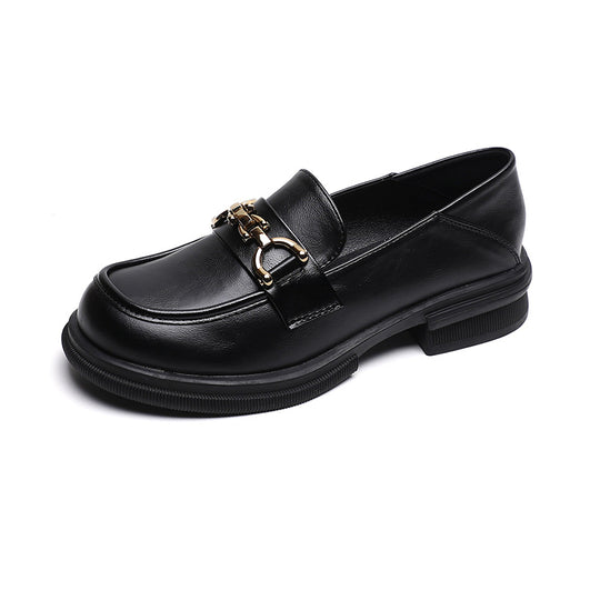 Damen Mokassin-Slipper mit elegantem Schnallenakzent und komfortabler Sohle EB
