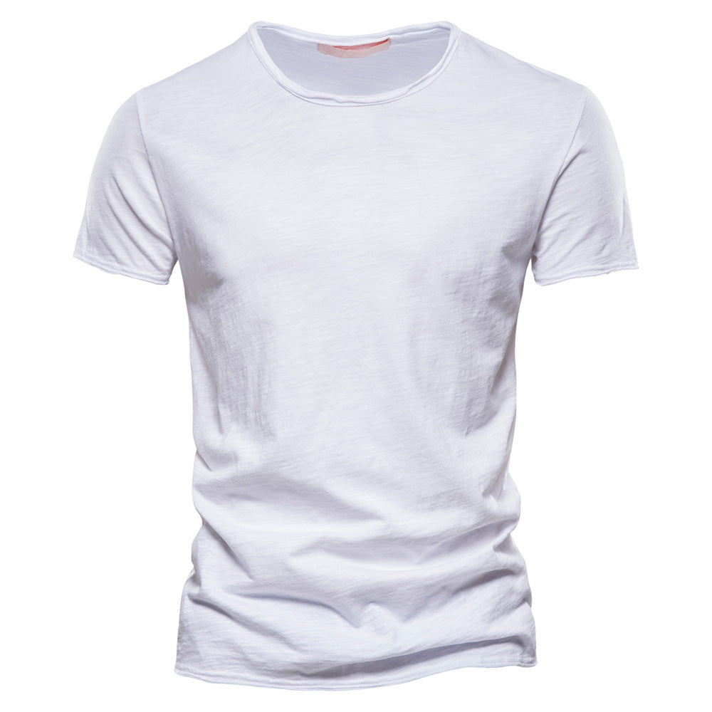Herren nan leichtes Baumwolljersey Kurzarmshirt mit V-Ausschnitt und schmaler Passform EB