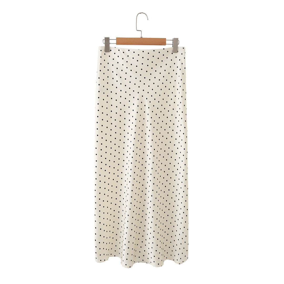 Damen Maxirock mit elegantem Punktedesign und fließendem Schnitt EB