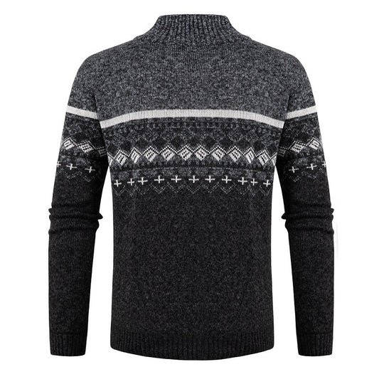 Herren modische Strickjacke mit hohem Kragen EB