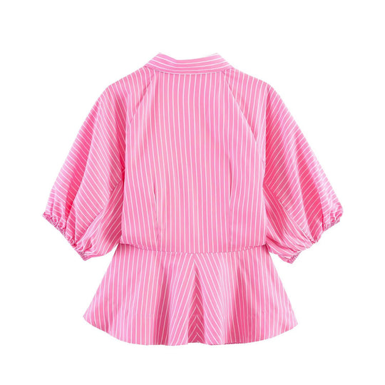 Damen Blusenshirt mit voluminösen Ärmeln und elegantem Schnitt EB