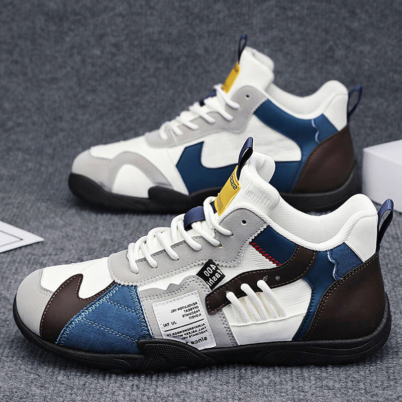 Herren mehrlagige Retro-City-Sneaker mit Wildleder- und Textilmix, gepolstertem Fersenkragen, atmungsaktiver Mesh-Zunge und griffiger Gummisohle EB
