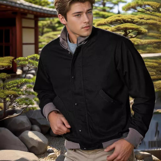 Herren modische Übergangsjacke mit zwei Taschen EB