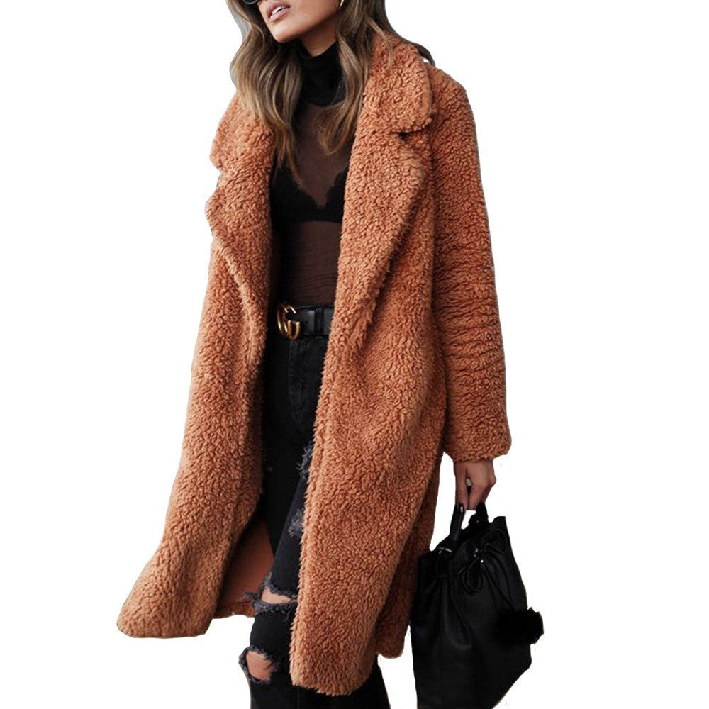 Damen Kuscheliger Sherpa-Mantel EB
