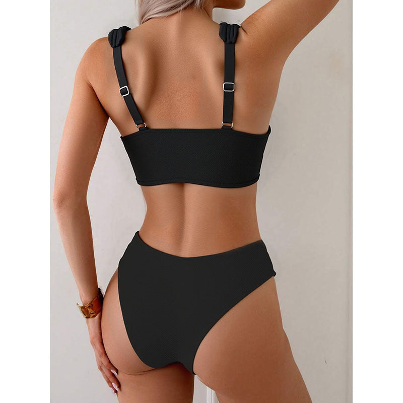 Damen Sportliches Bikini-Set mit breiten Trägern und figurformendem Schnitt EB