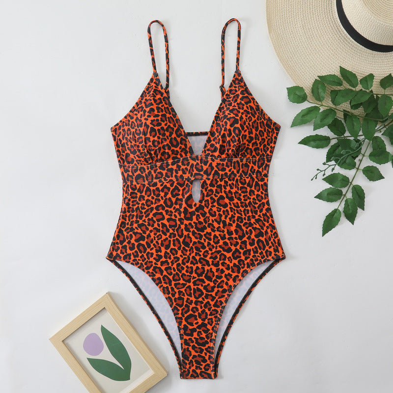Damen Einteiliger Badeanzug im trendigen Animal-Print EB