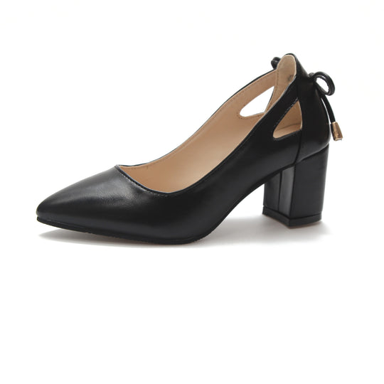 Damen Elegante Slingback-Pumps mit modischem Riemen und bequemem Blockabsatz EB