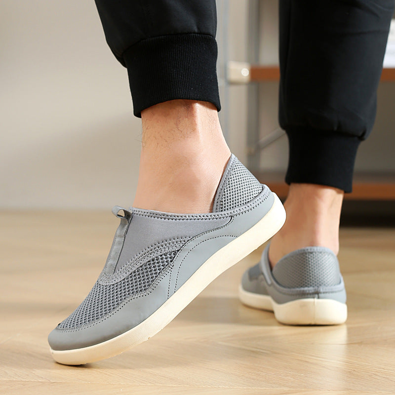 Damen Bequeme Slip-On Sportschuhe mit atmungsaktivem Obermaterial und rutschfester Sohle EB