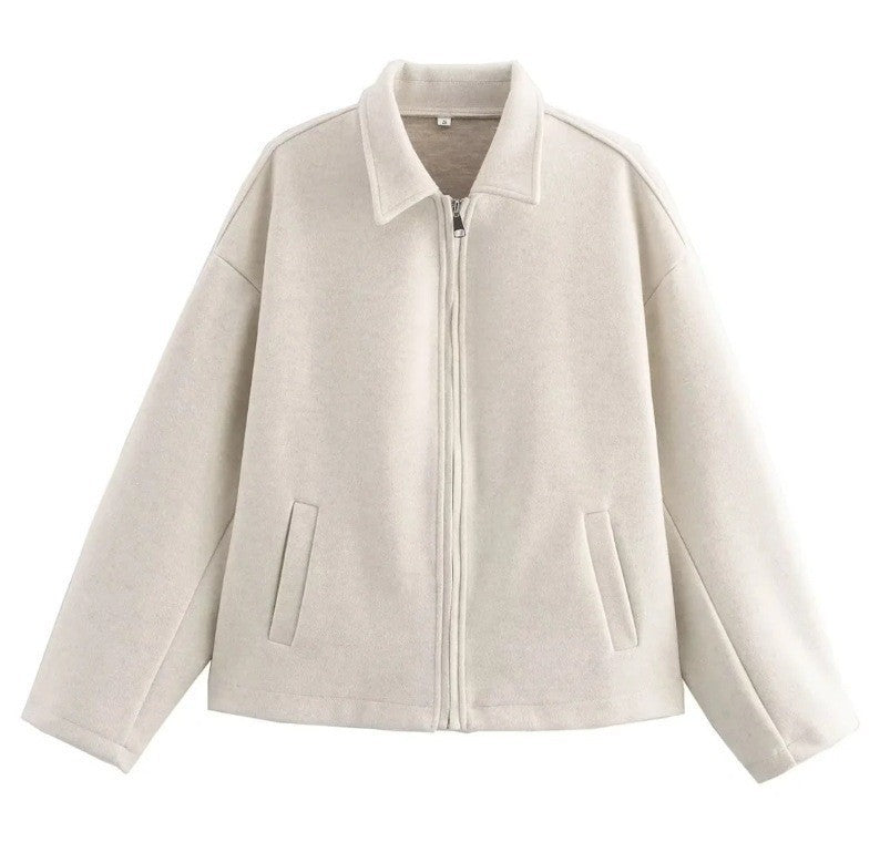 Damen modische cropped Wolljacke EB