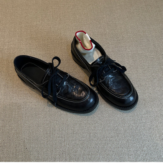 Damen Schnürschuhe mit hochwertigem Leder und komfortabler Innensohle EB