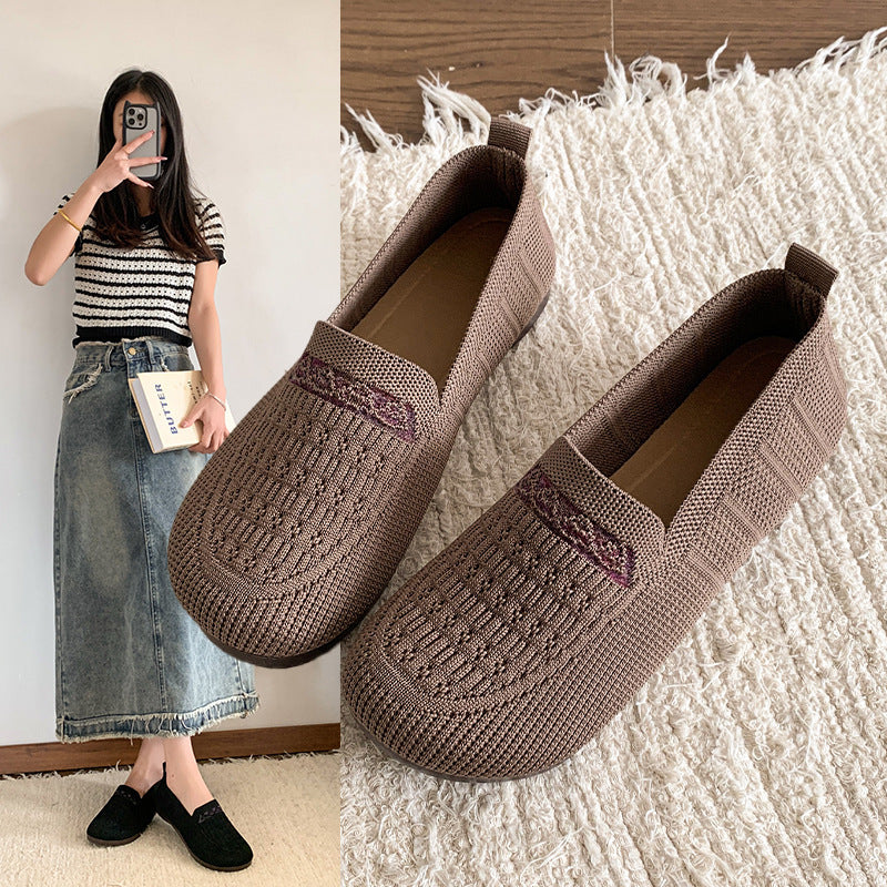 Damen Atmungsaktive Slip-On Schuhe mit flexiblem Design EB