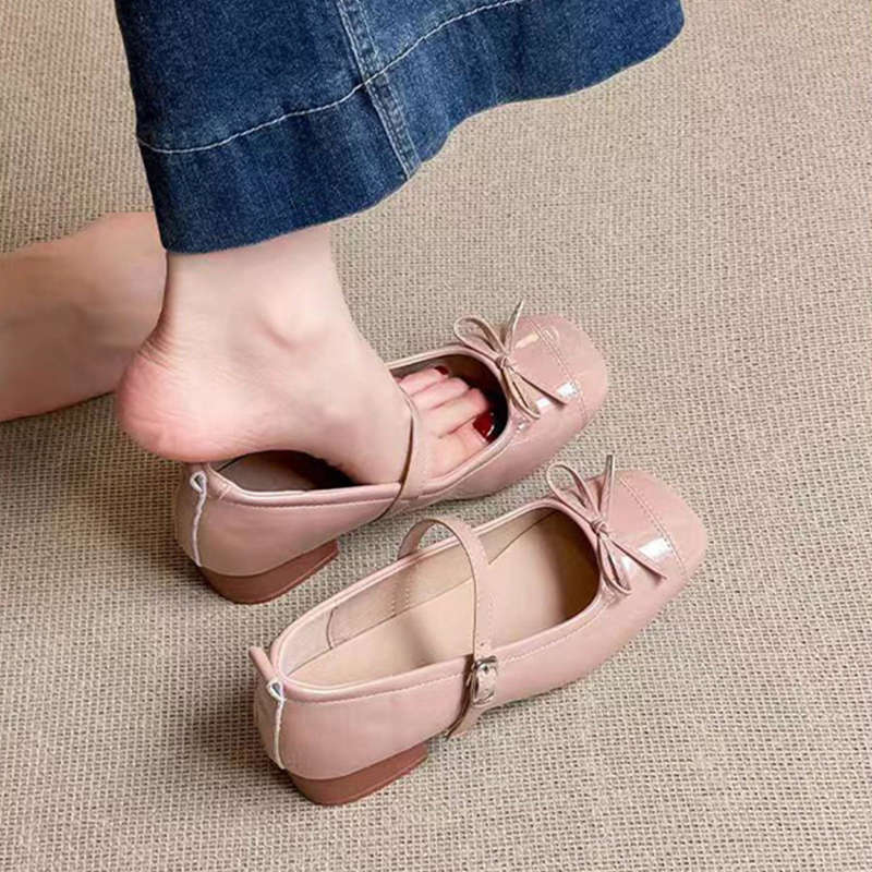 Damen Ballerinas mit dekorativem Riemchen und moderner Schleifenapplikation EB