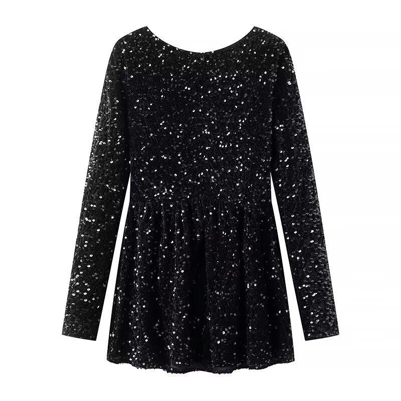 Damen Glitzerndes Abendkleid mit elegantem A-Linien-Schnitt EB