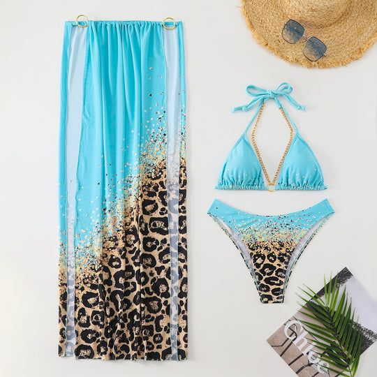 Damen Bikini-Set mit extravagantem Wickelrock und elegantem Schnitt EB