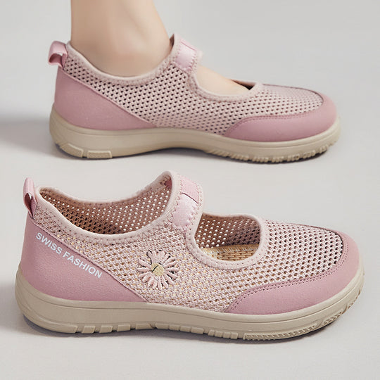 Damen Bequeme und luftige Freizeitschuhe mit verstellbarem Riemen EB