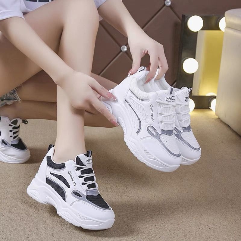 Damen Modische Chunky Sneakers mit ergonomischer Dämpfung und stabiler Sohle EB