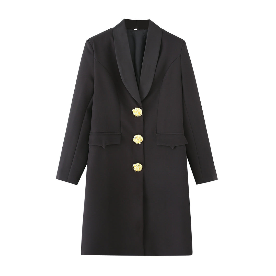 Damen elegante Blazerjacke mit dekorativen Knöpfen EB