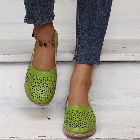 Damen Atmungsaktive Slip-On Sandalen mit seitlicher Öffnung und modischem Design EB