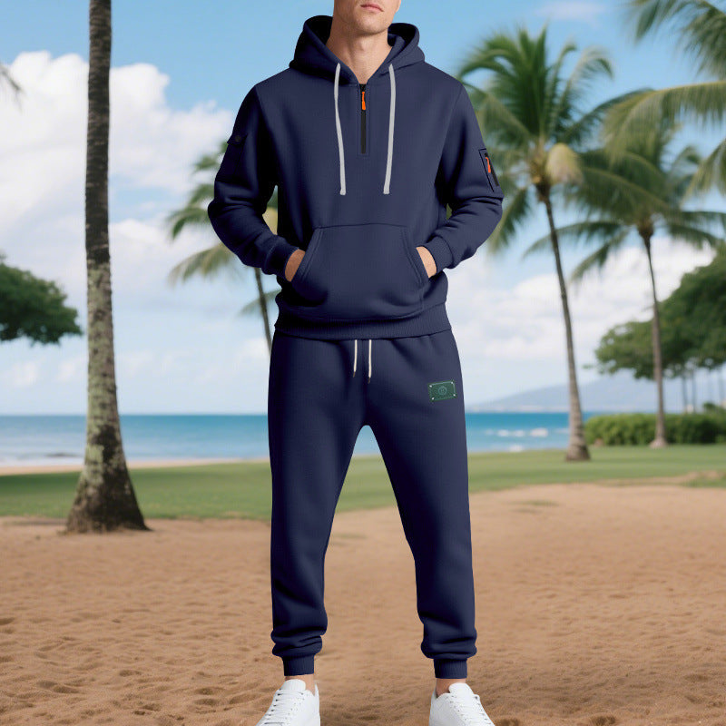Herren Freizeit-Sweatset mit praktischen Taschen und Kordelzug EB