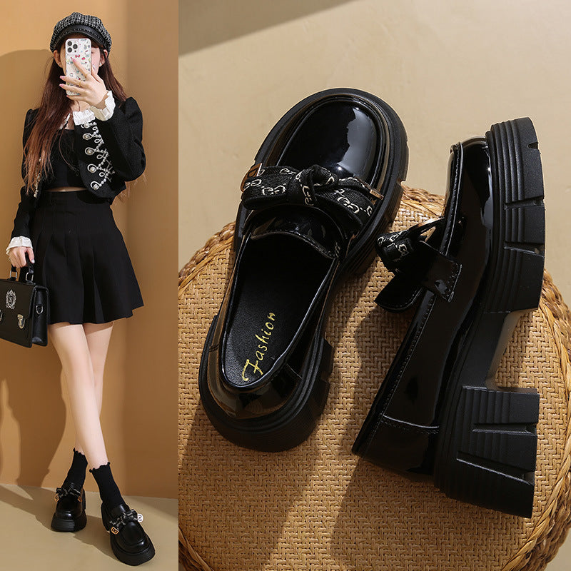 Damen elegante Loafer mit Knoten-Detail und komfortabler Plateausohle EB