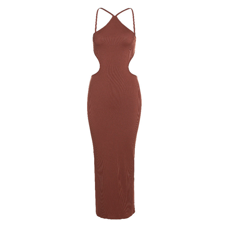 Damen Maxi Kleid mit modischem Cut-Out EB