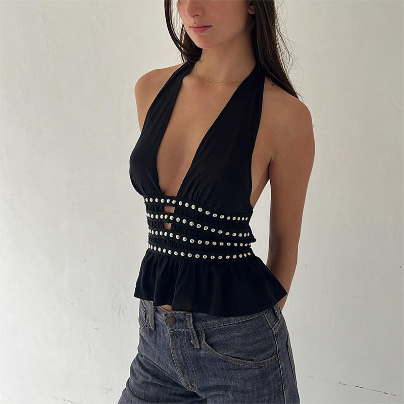 Damen Off-Shoulder Top mit zarten Spitzenakzenten EB