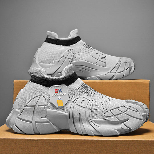 Damen Sportliche Slip-On Sneakers mit rutschfester Sohle und flexiblem Design EB