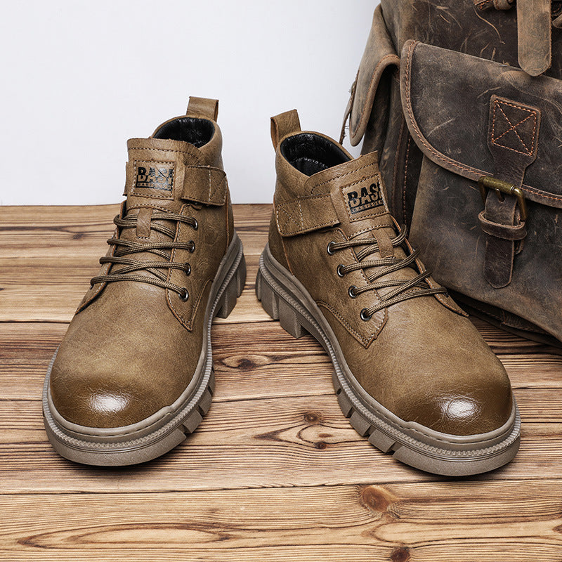 Herren robuste Schnürstiefel mit rutschfester Sohle EB