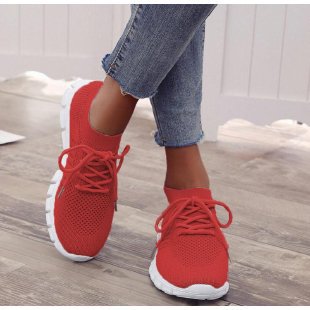 Damen atmungsaktiver Strick-Sneaker mit flexibler Segmentsohle und Komfortfußbett EB