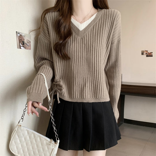 Damen lässiger Strickpullover EB