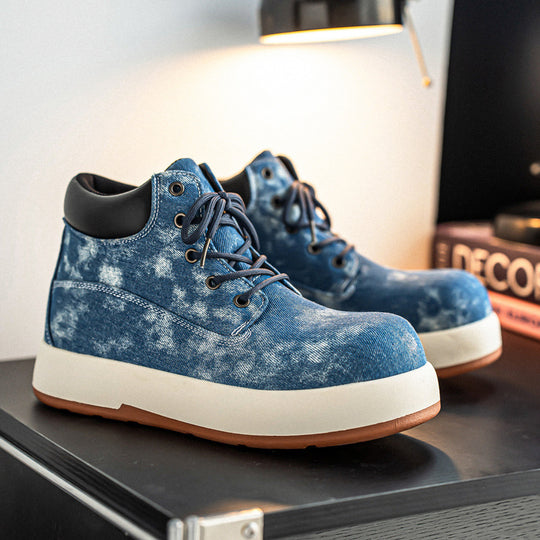 Damen Hochwertige Denim-Boots mit rutschfester Sohle und atmungsaktivem Innenfutter EB