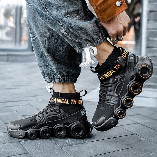 Damen Streetwear High-Top Sneakers mit innovativem Riemensystem EB